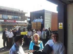 Container being prepared for India