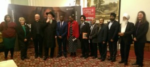 Speakers and distinguished guests at the event