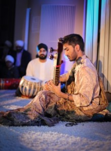 Akash Parekh, student of Roopa Panesar playing a Sitar solo.