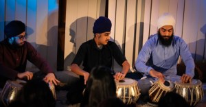 The Leeds “Tabla Trio” performing in front of a delighted audience.