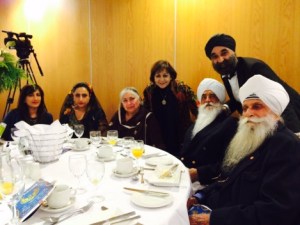 The Nishkam table prior to dinner being served