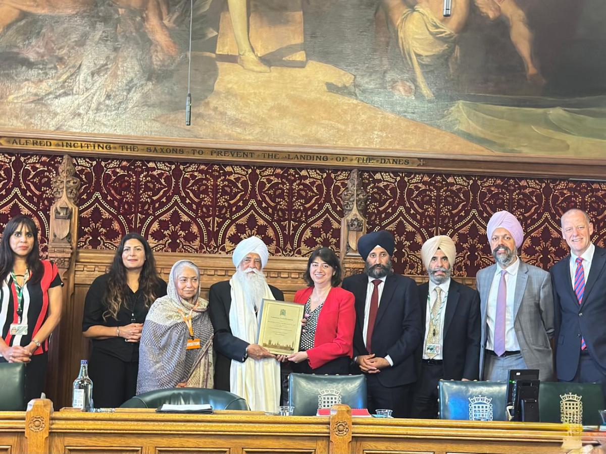 Westminster Pays Tribute to Lifelong Selfless Service of Bhai Sahib Prof Mohinder Singh&nbsp;Ji